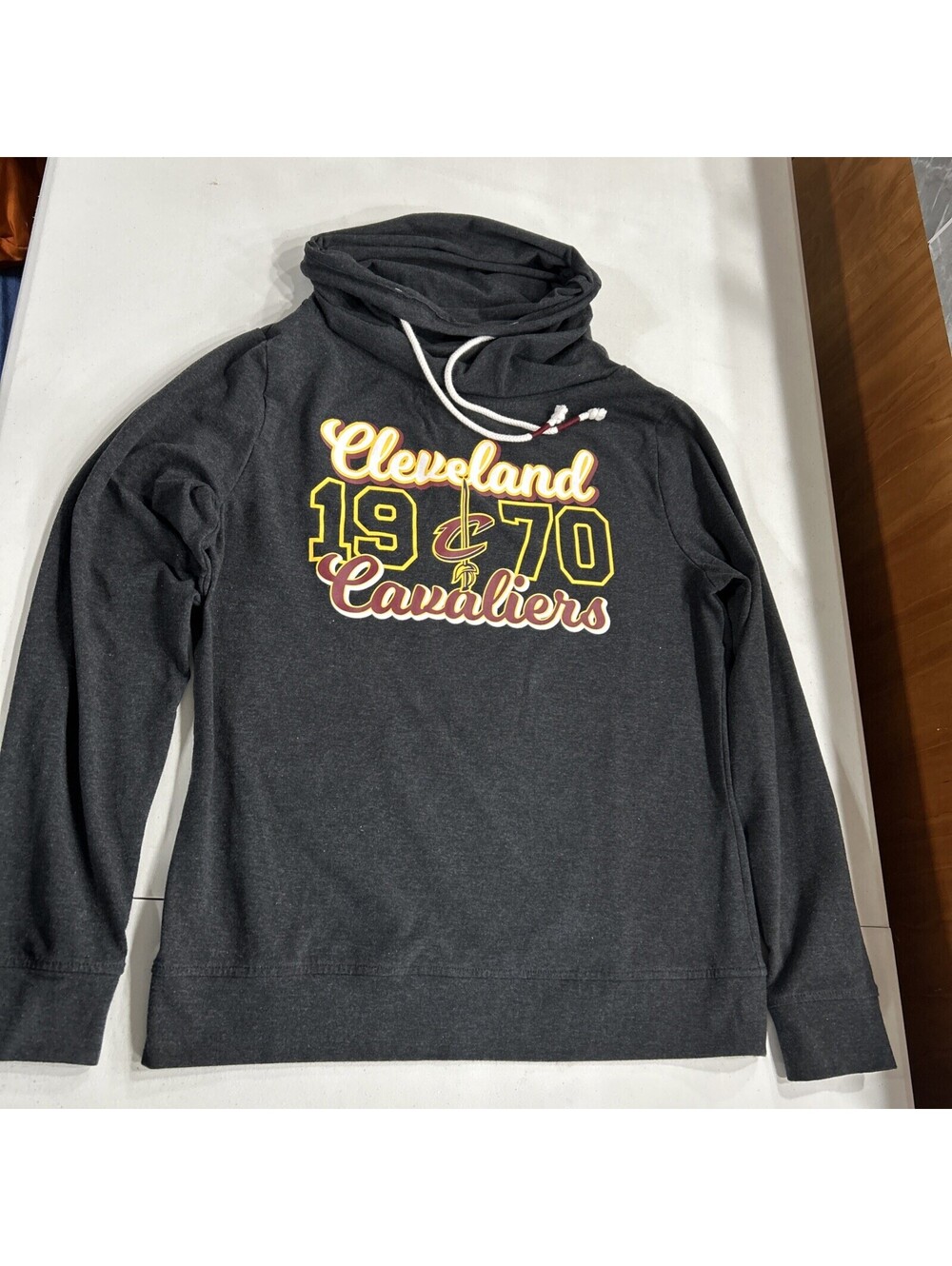NBA Cleveland 1970 Cavaliers Dark Gray Turtleneck Long Sleeves Light Sweater M